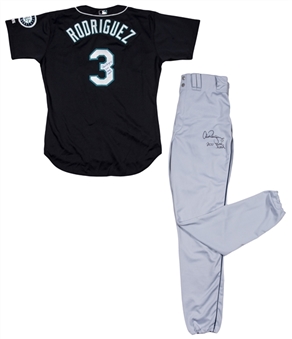 2000 Alex Rodriguez Game Used & Signed Seattle Mariners Uniform (Jersey & Pants) (Rodriguez LOA)